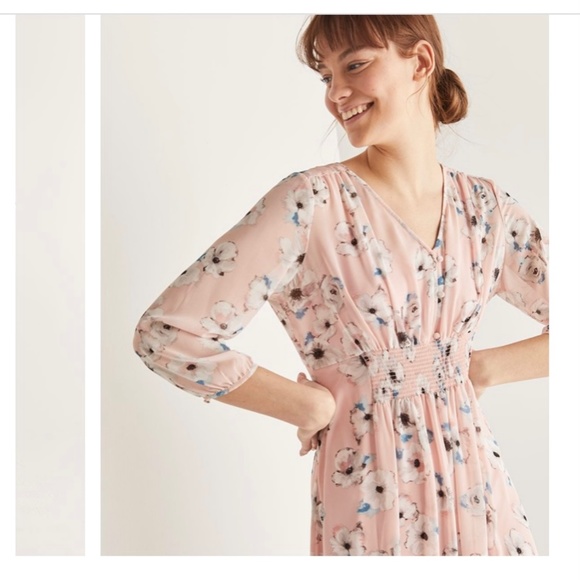 Pink floral midi dress - Picture 1 of 11